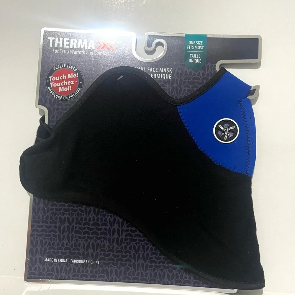THERMA XXX Fleece Lined Thermal Black and Blue Face Mask Lot of 3